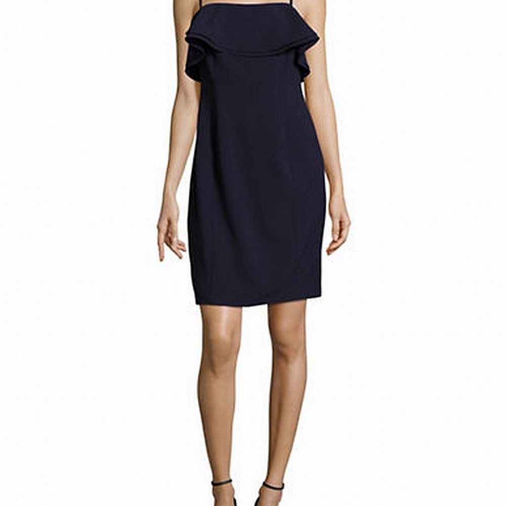 KARL LAGERFELD PARIS Ruffle Popover Dress
